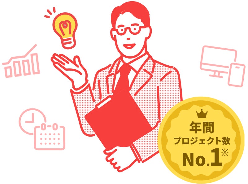 年間プロジェクト数 No.1