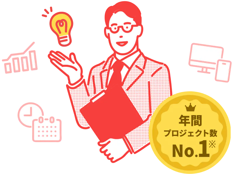 年間プロジェクト数 No.1