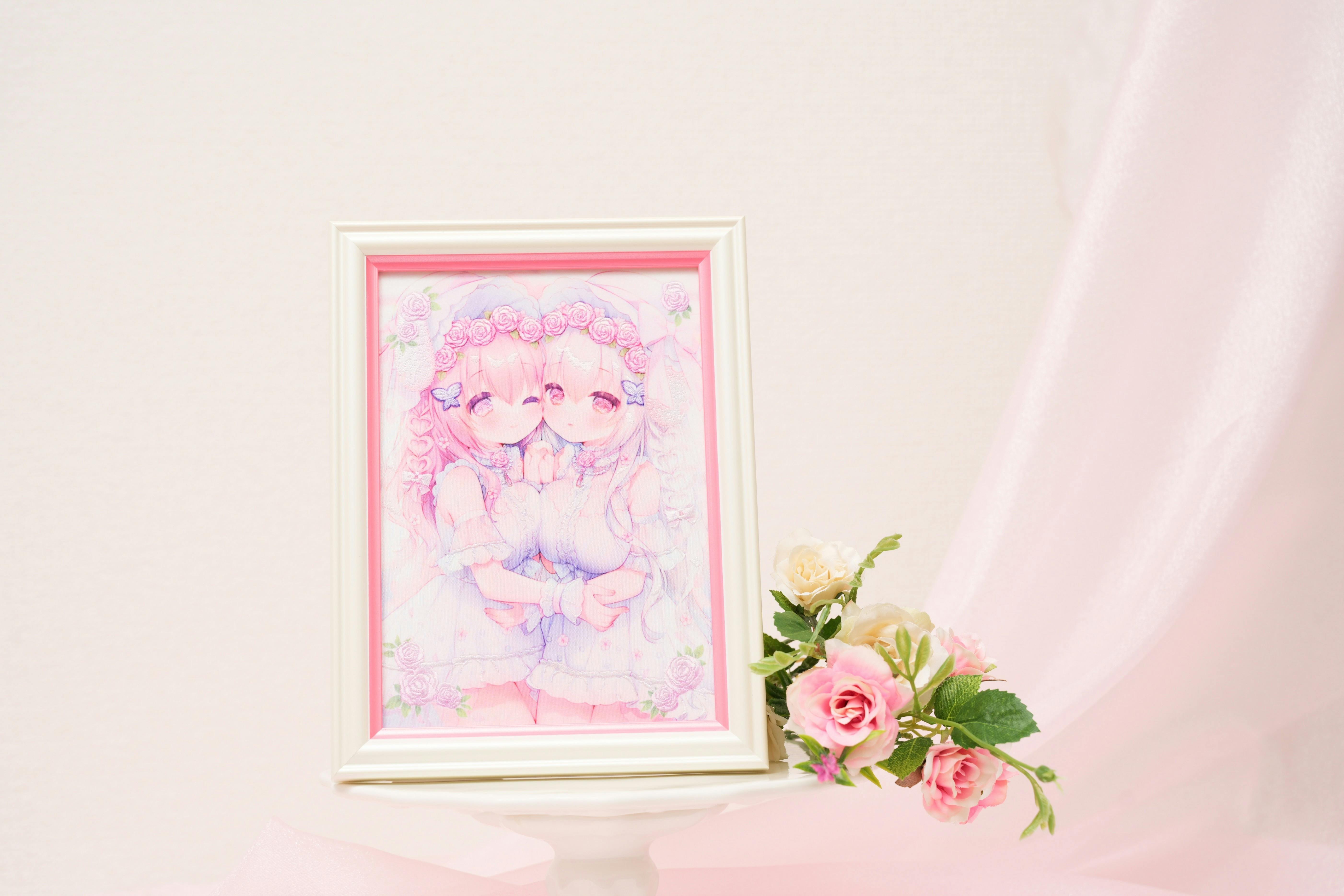 細やかな刺繍が、ふたりの物語をもっと輝かせる。W桜ちゃん刺繍アート