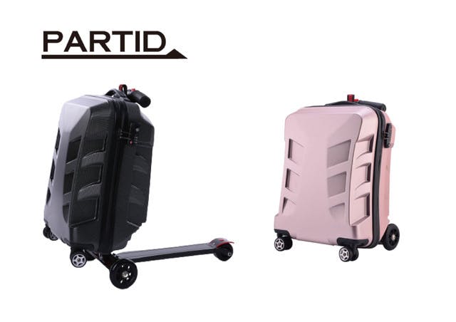 3秒でスーツケースがキックボード 旅行の移動をエキサイティングに Partid Campfire キャンプファイヤー