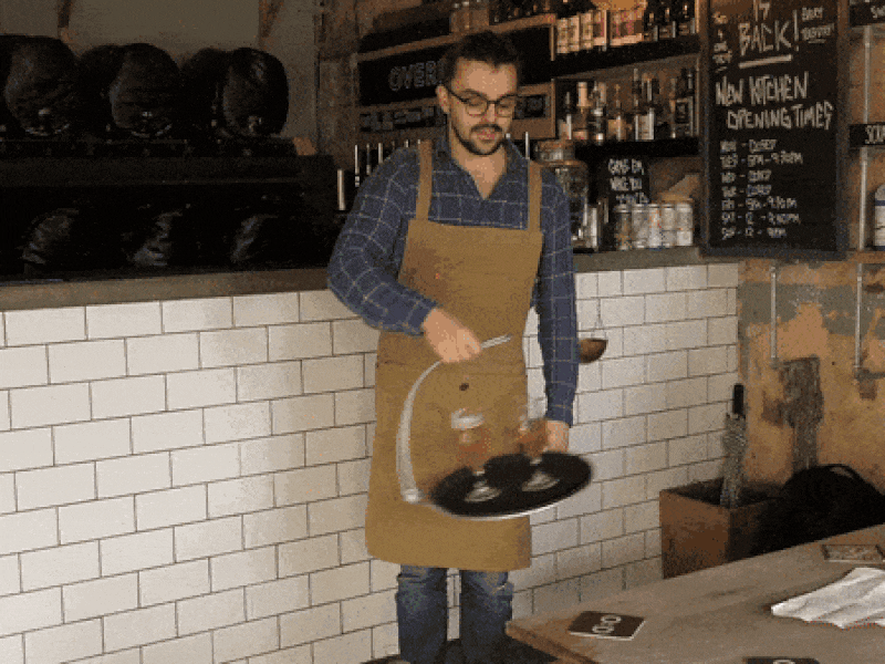 揺らしてもこぼれない不思議なお盆tipsy Tray Campfire キャンプファイヤー