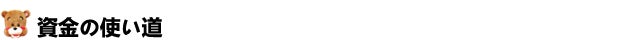 資金の使い道