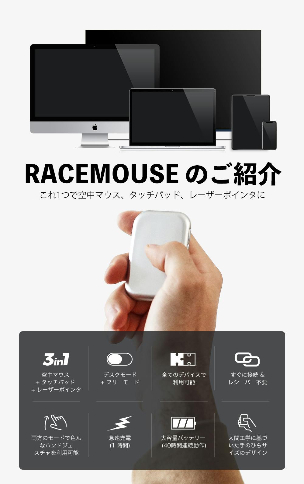 RaceMouse:レーザーポインタ付きトラベルマウス - CAMPFIRE (キャンプ