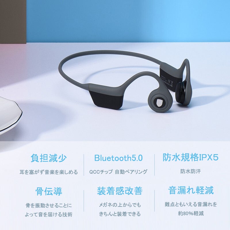 タフなスポーツに対応可のワイヤレス骨伝導ヘッドホン Campfire キャンプファイヤー