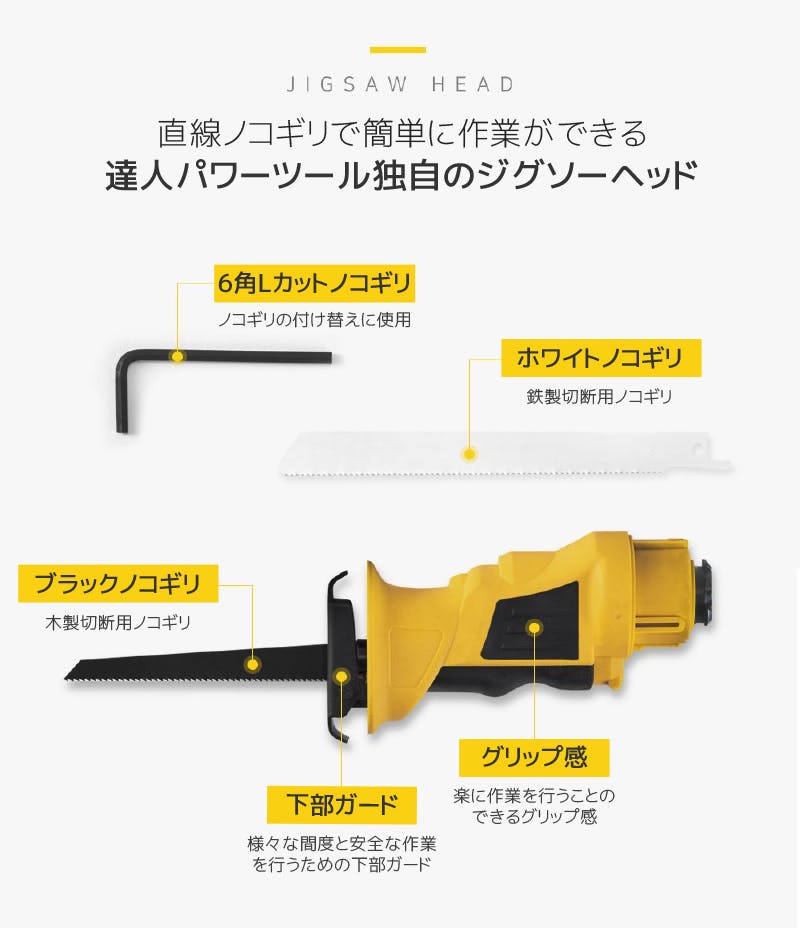 12種の工具を一つに！ヘッド交換式電動工具「達人工具」 - CAMPFIRE (キャンプファイヤー)