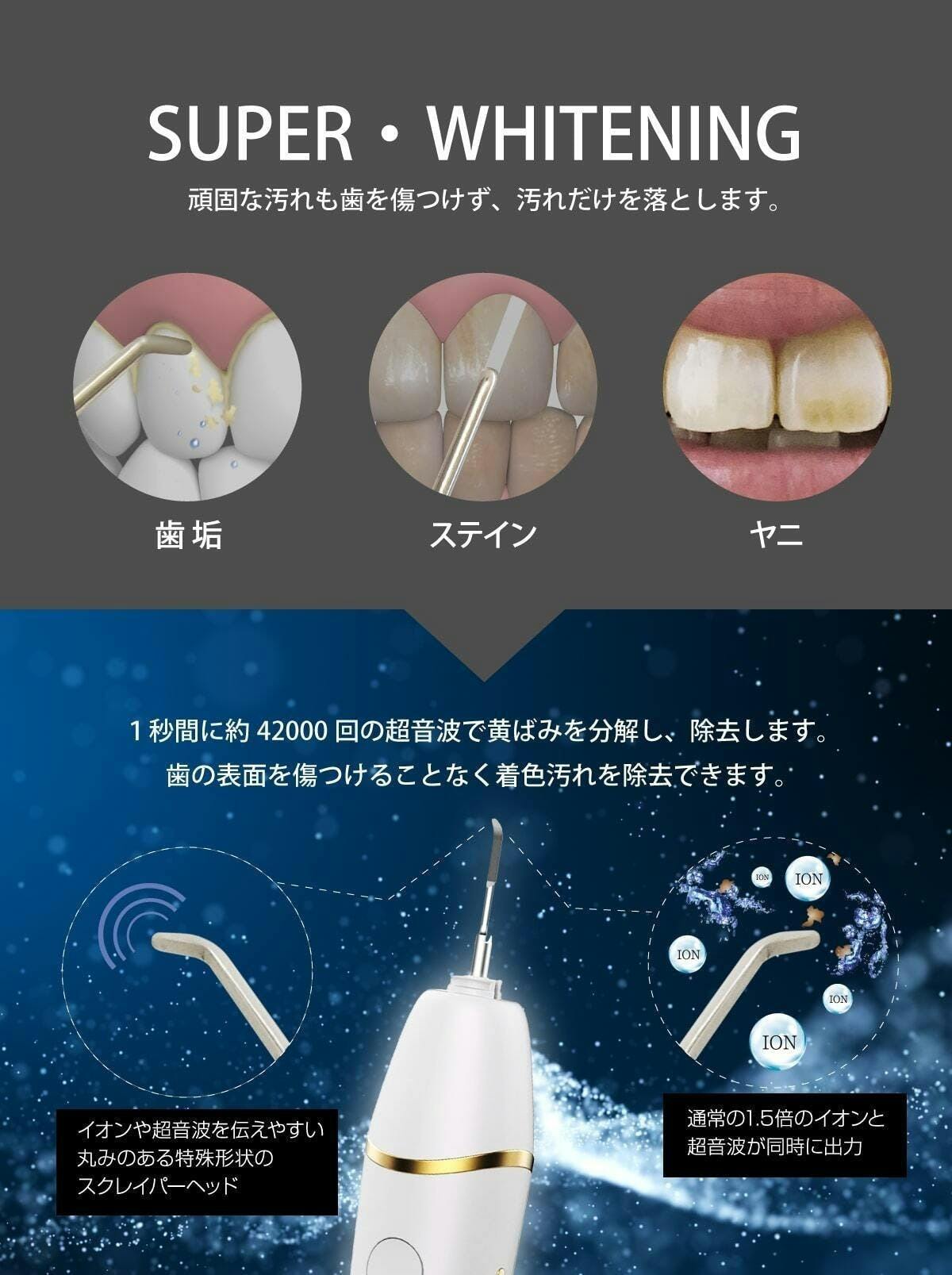第２弾】黄ばみ分解たった10秒で！輝く口元が手に入る！画期的 