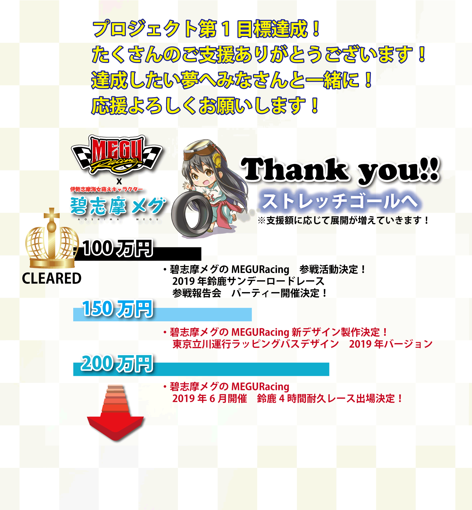 碧志摩メグの Megu Racing 19年レース参戦プロジェクト Campfire キャンプファイヤー