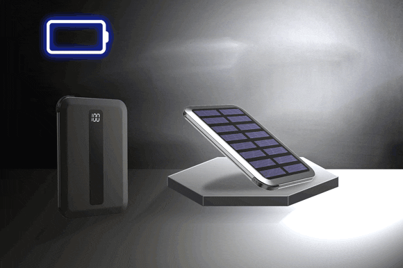 3種類の端子に対応、ソーラー充電付きの超薄型モバイルバッテリー「SOLBAN」
