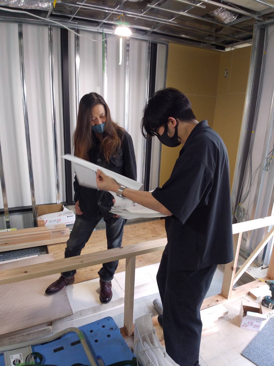 図面を確認しながら、配置場所の微調整していただきました。