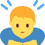 Man bowing deeply