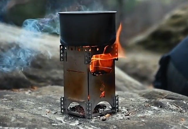 【販売特価】FlexFire Premium コンパクト焚き火台 チタン ステンレス バーベキュー・調理用品