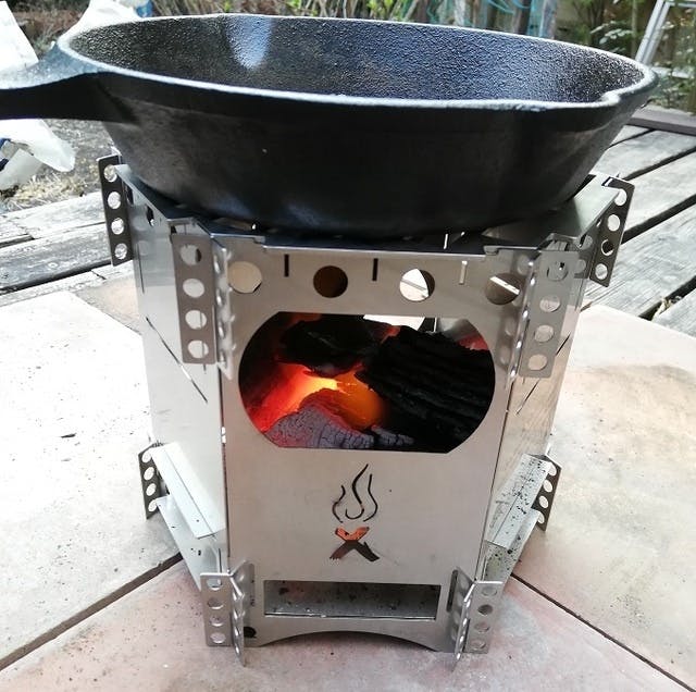 即納分FlexFire Premium コンパクト焚き火台 チタン ステンレス バーベキュー・調理用品