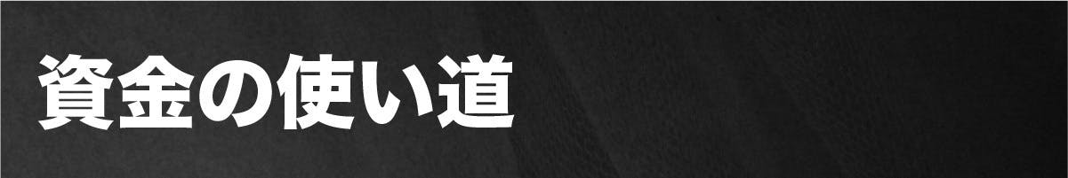 資金の使い道