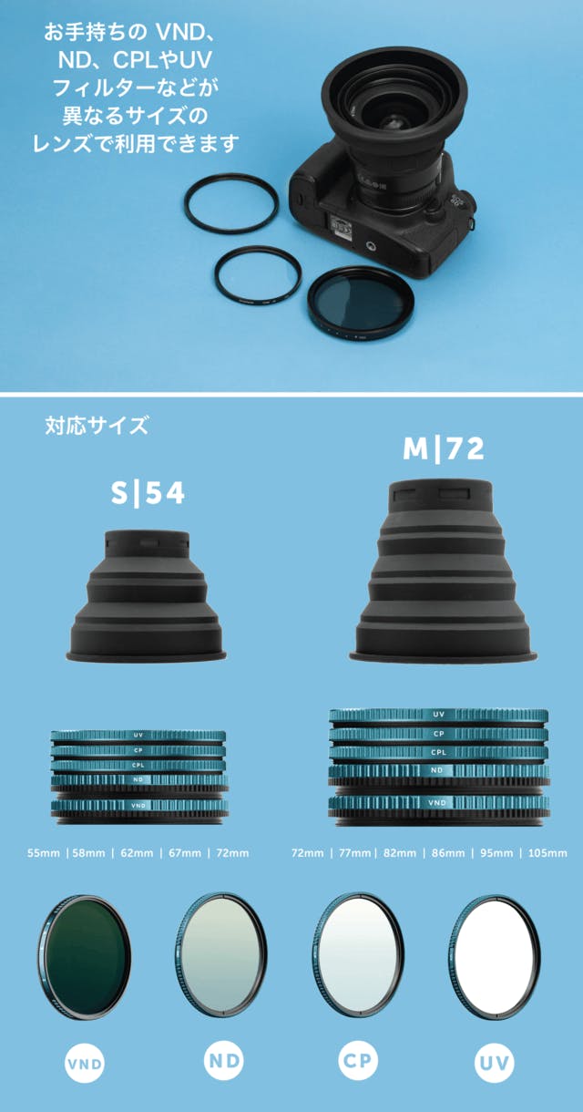 様々なメーカーやサイズで使える！反射しない、かさばらない、傷つけないレンズフード - CAMPFIRE (キャンプファイヤー)