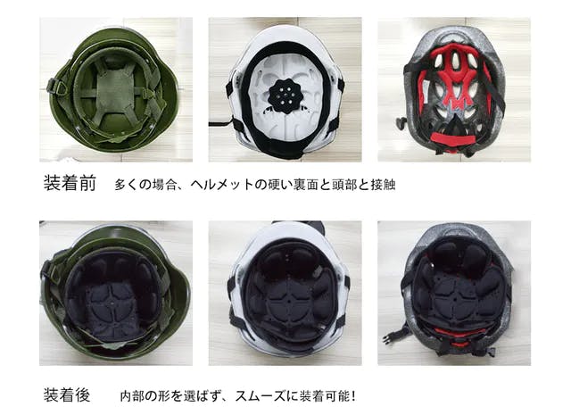 頭をしっかり保護 防振で通気性抜群 ヘルメットクッション Headfit Campfire キャンプファイヤー