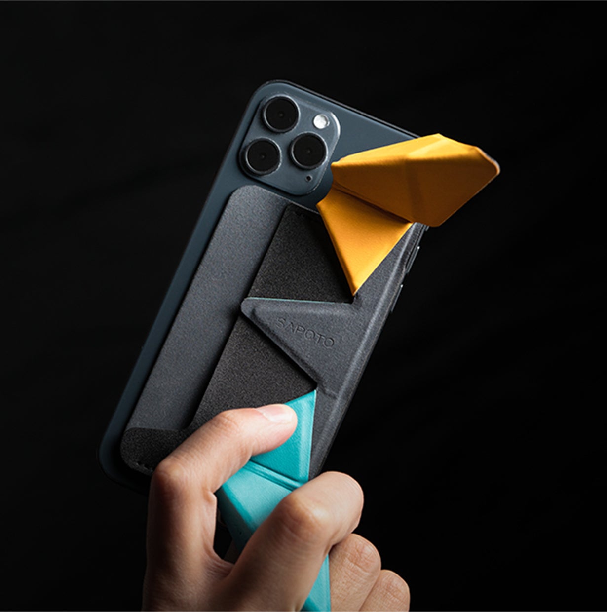 スマホゲームの操作ラクラク】しっかり握れる超薄型折り畳み式パット