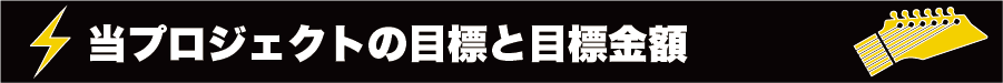 『当プロジェクトの目標と目標金額』