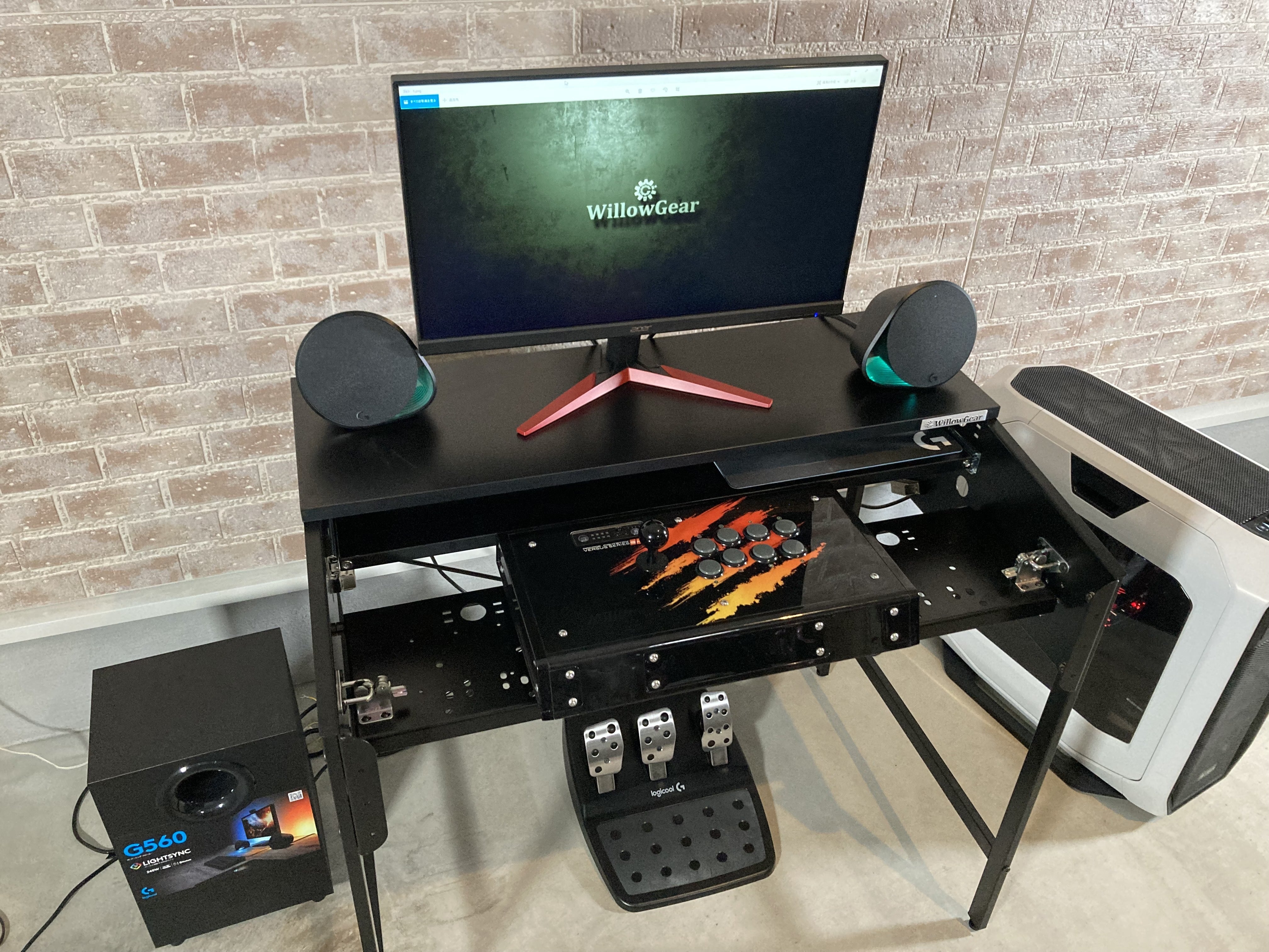 WillowGear L字型パソコンデスク 黒 ARCdesk mini ARCdesk Willow | 机