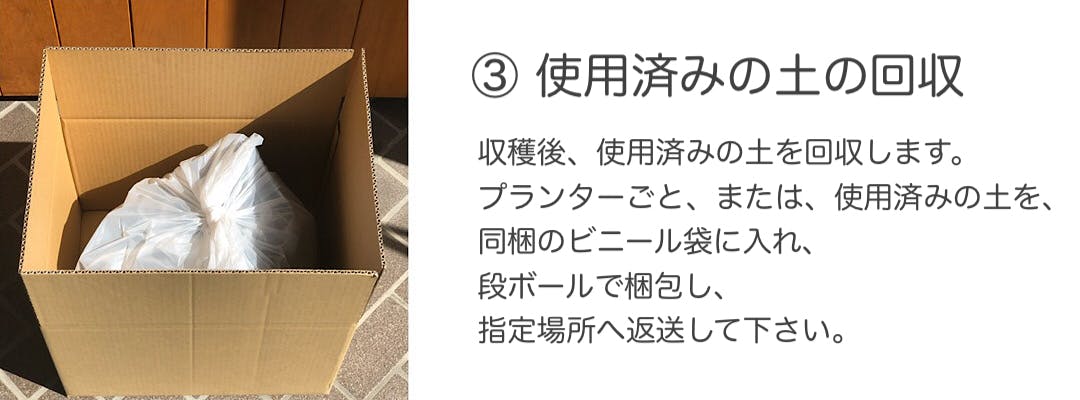 すぐに始められるプランター菜園セットをお届け 使用済みの土も回収し再利用します Campfire キャンプファイヤー すぐに始められるプランター菜園セットをお届け 使用済みの土も回収し再利用します Campfire キャンプファイヤー