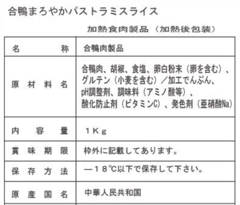 賞味期限 2022年1月1日 合鴨ローススモークパストラミスライス Campfire キャンプファイヤー
