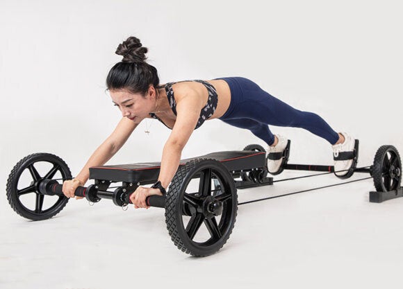 楽しく続けて腹筋を割ろう！四輪腹筋フロッグローラー【Emu-Roller
