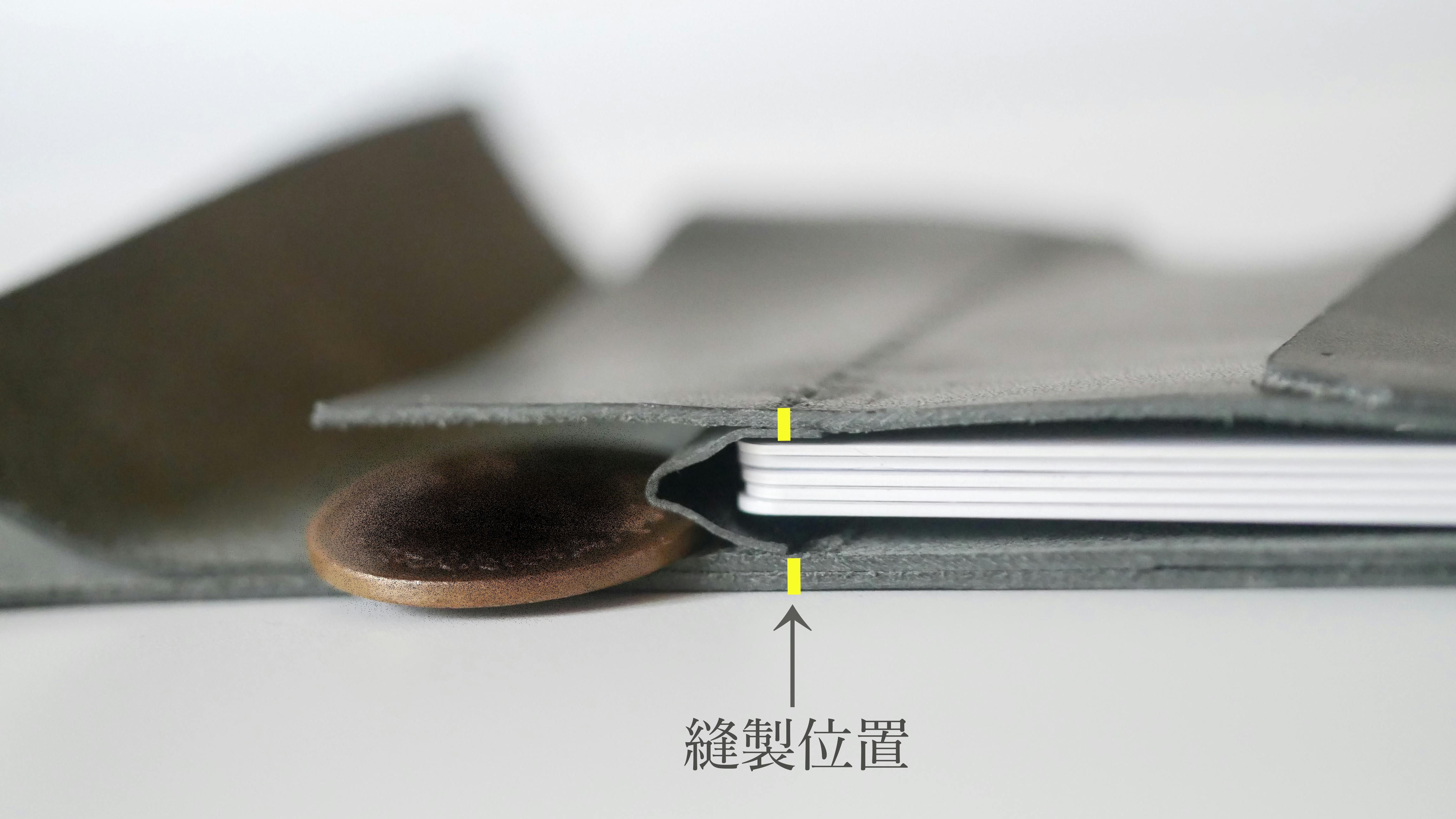 史上最薄コードバン財布 usuha3 - 折り財布