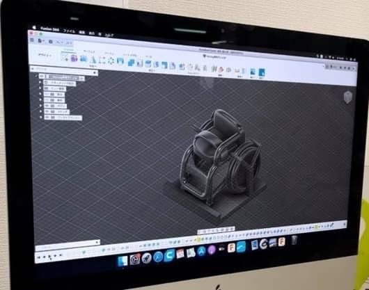 車いすフェンシング用のコマの３D画像