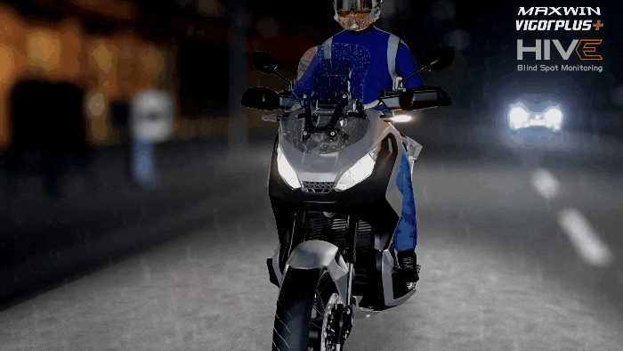 信託 SECオンラインブラインドスポットモニター バイク用 BSMシステム 死角 後方車両検知 防水 IPX7 レーダー 24GHz インジケーター  原付 スクーター 大型