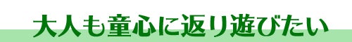 大人も童心にかえり遊びたい