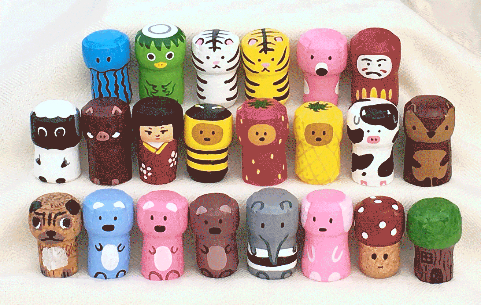 コルク人形でかわいい動物たちとお正月気分 Campfire キャンプファイヤー コルク人形でかわいい動物たちとお正月気分 Campfire キャンプファイヤー