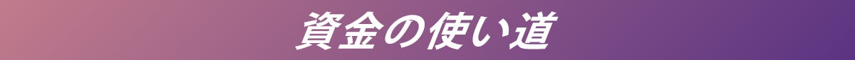 資金の使い道