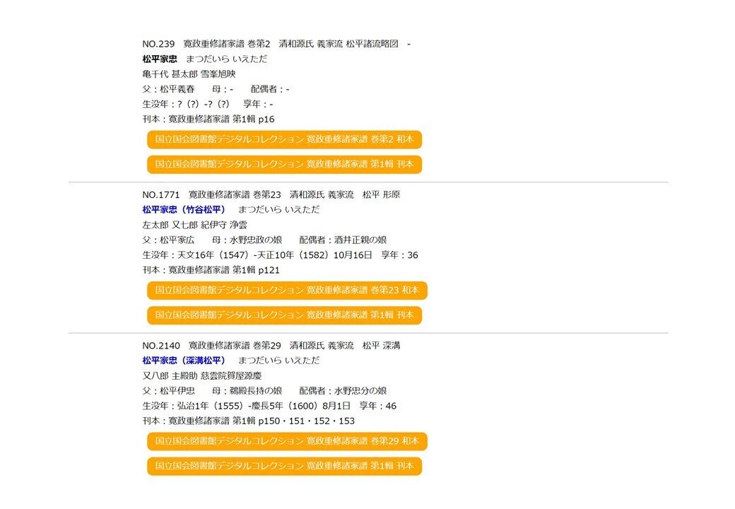 寛政重修諸家譜』のWEB版人名索引システムの構築 - CAMPFIRE (キャンプ