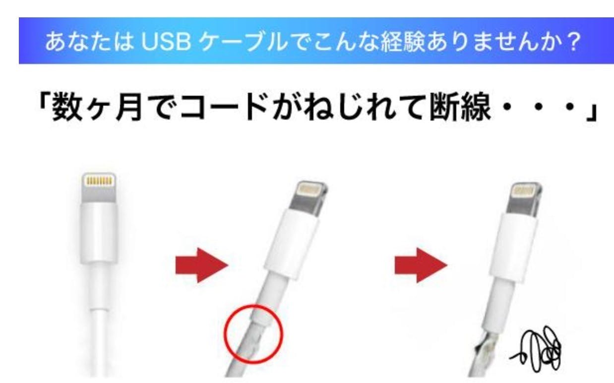 15年間ケーブルの買替え不要 傷んだ所をハサミで切取り再生出来るusbケーブル Campfire キャンプファイヤー 15年間ケーブルの買替え不要 傷んだ所をハサミで切取り再生出来るusbケーブル Campfire キャンプファイヤー