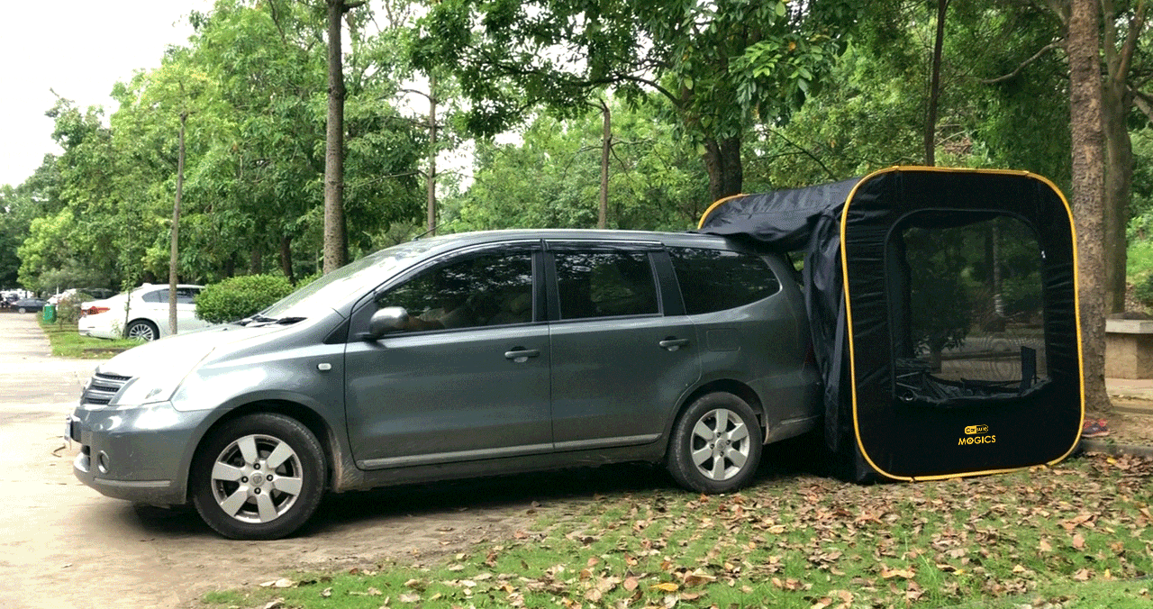 車中泊とキャンプがもっと快適に！車に連結できるテントCARSULE（カースル）