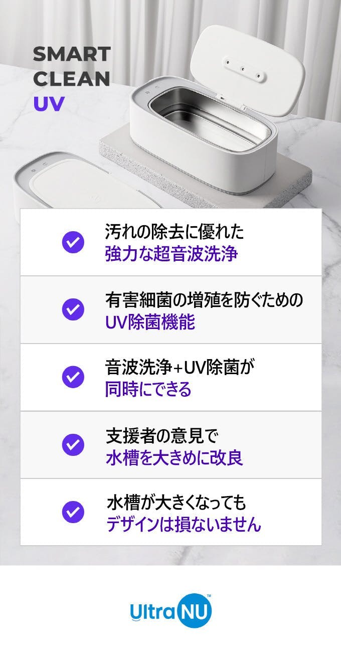 超音波洗浄とUV除菌を同時に！身の回りのものをすべて清潔に