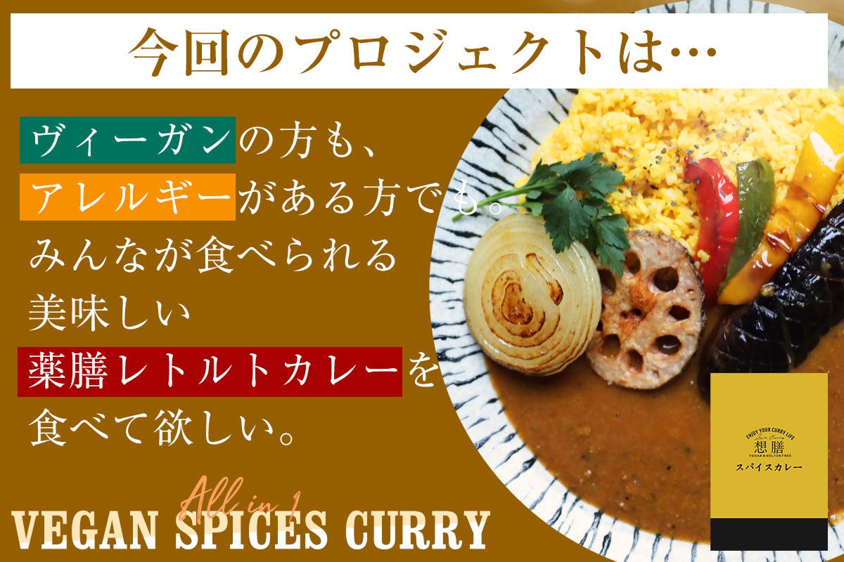 ヴィーガンやアレルギーのある人も！薬剤師が作る美味しい薬膳カレーを食べて欲しい！ CAMPFIRE (キャンプファイヤー)