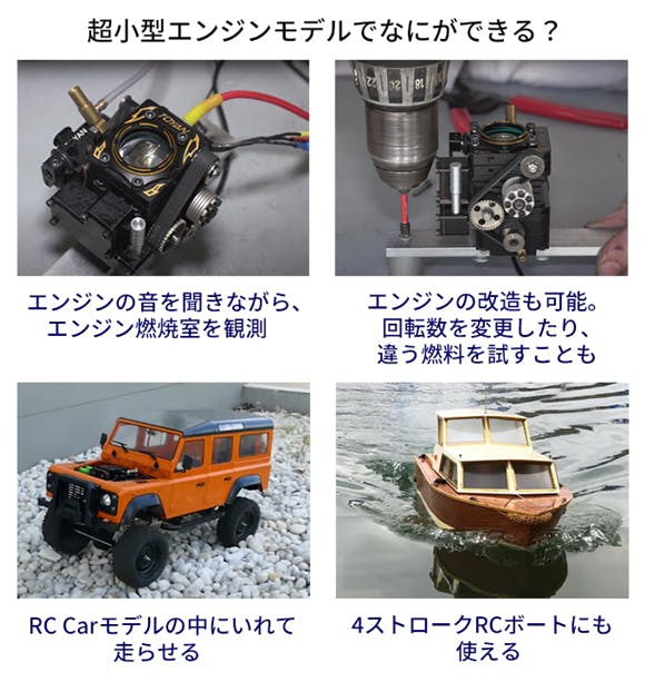 燃焼室が観察できる夢のエンジン 4ストローク本格エンジンモデル Campfire キャンプファイヤー 燃焼室が観察できる夢のエンジン 4ストローク本格エンジンモデル Campfire キャンプファイヤー