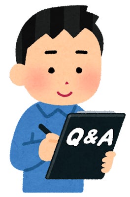 アンケートに答える人のイラスト（男性）