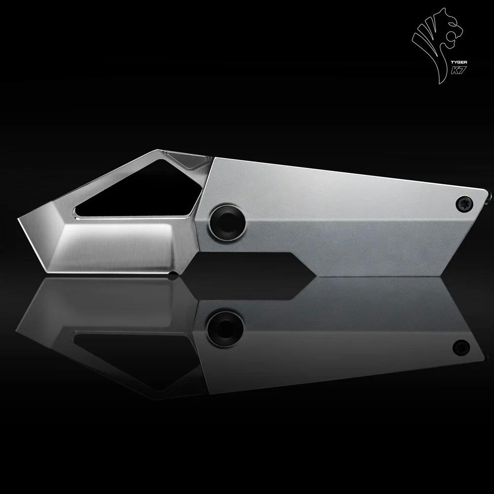 Tyger K7 EDC Folding Pocket Knife, NEW IN BOX, Black 154CM Steel Blade