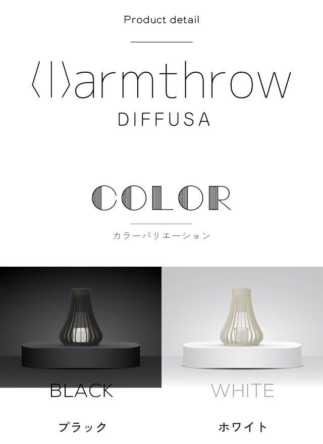 火を使わないキャンドルウォーマー 『 Warmthrow DIFFUSA