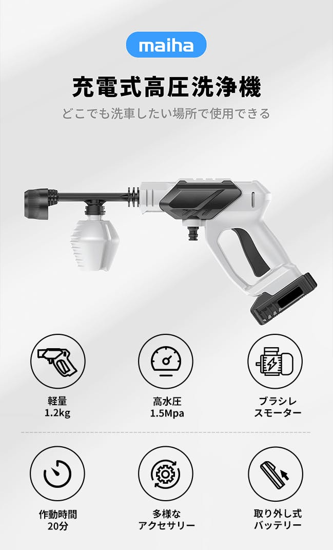 洗車に最適!高性能の高圧洗浄機「MAIHA(マイハ)」を紹介!