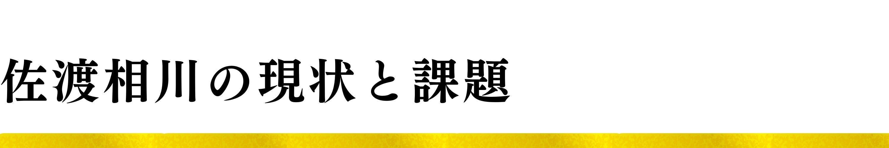 佐渡相川の現状と課題