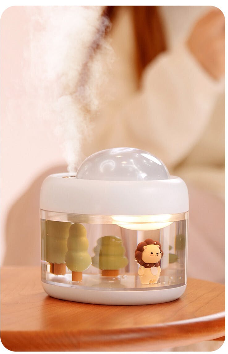 インテリアにも最適!かわいいプロジェクション付き加湿器!