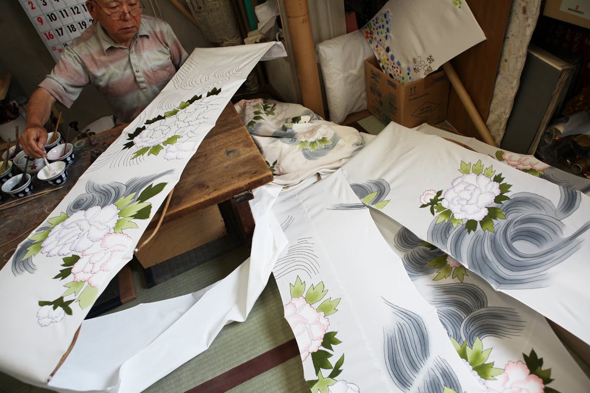 予約販売 友禅描きのハンカチ 3枚 友禅描きのハンカチ 3枚