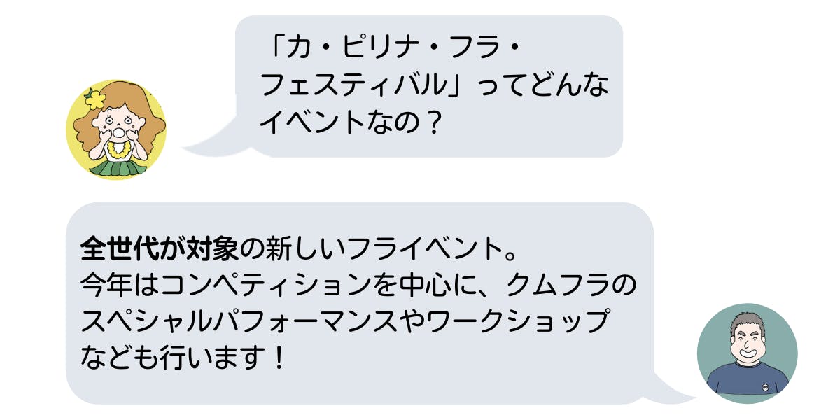 カピリナフラフェスティバルってどんなイベント？→全世代が対象の新しいフライベント。今年はコンペティションを中心に、クムフラのスペシャルパフォーマンスも