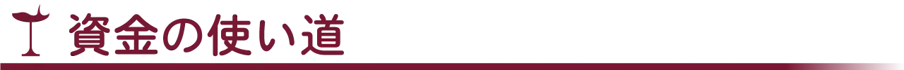 資金の使い道