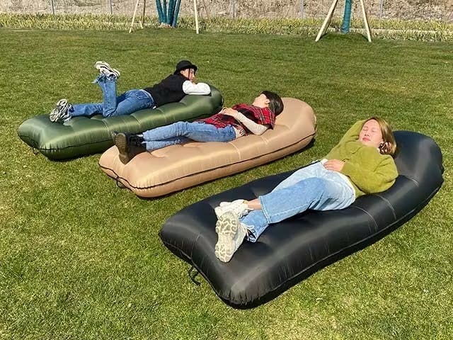 エアーラウンジャー パラシュート素材 エアーソファー 5秒 10秒 で 作れる エアーベッド エアーマット アウトド