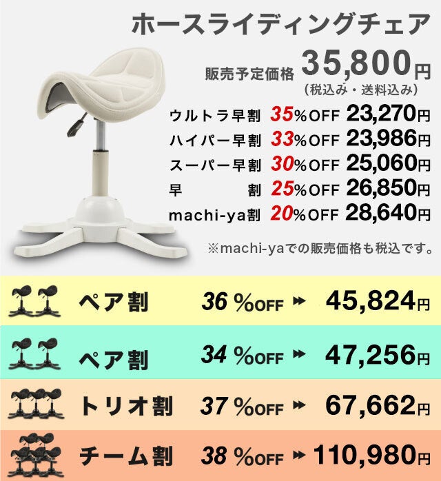 デスクワークの負担を軽減!座ってわかる揺れと心地良さ「ホース