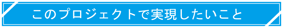 このプロジェクトで実現したいこと