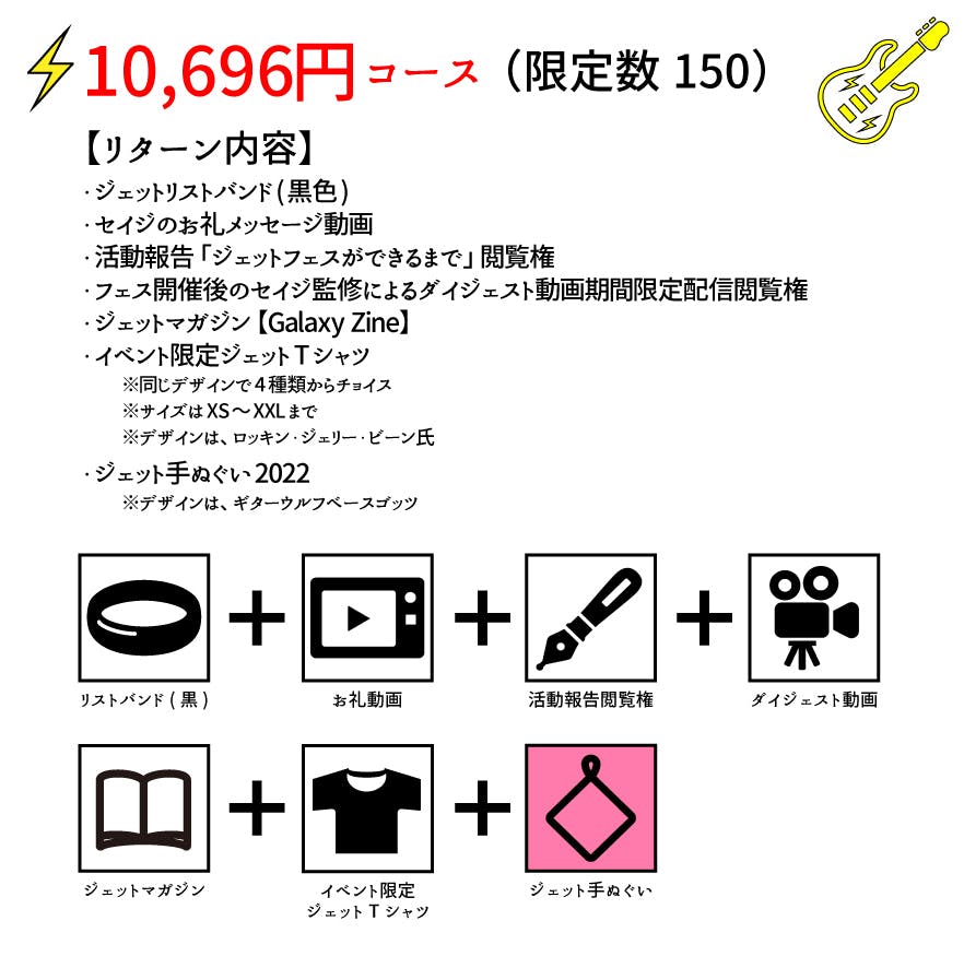 10,696円コース(限定数150)